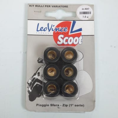 Galet rouleau de variateur Leovince pour scooter Piaggio 50 Sfera 1991 à 1993 17x13.5 7Grs Neuf