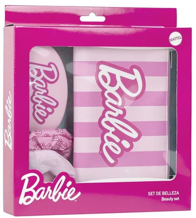 Barbie Beautycase Toilettas Haarborstel Haar scrunchies - Cadeauverpakking
