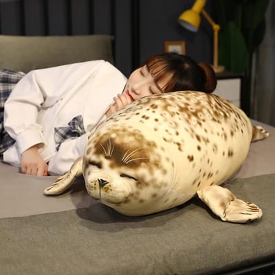 1 Stuk 5085Cm Simulatie 3D Zeeleeuw Pluche Speelgoed Hoge Kwaliteit Gevuld Zacht Dier Zeehond Kussen Baby Kawaii Slapen Troosten Poppen 50CM