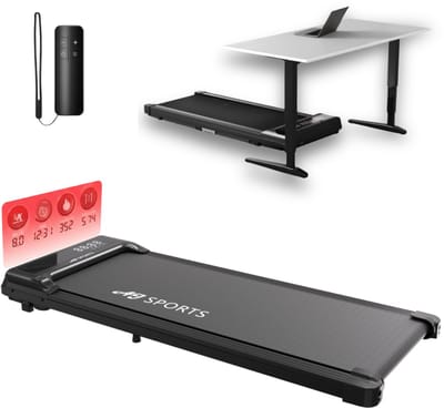AJ-Sports Loopband - Walking Pad - 1 tot 8 km/u - Krachtige 1.0 PK Motor - Hardloopband - Wandelband - Treadmill - 8 Programma's - 99% Voorgemonteerd - De perfecte Loopband voor onder het Bureau - Fitness - Sport