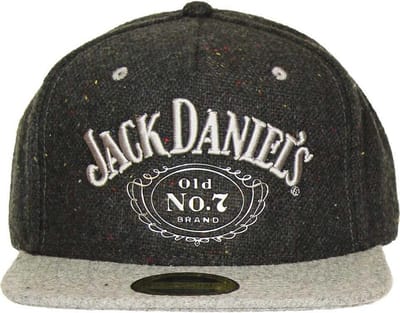 Jack Daniels Snapback pet Logo Grijs/Zwart