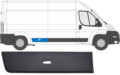 Achterste sierlijst zijlijst met lichtgat voor Fiat Ducato 2006-2018 / Rechts