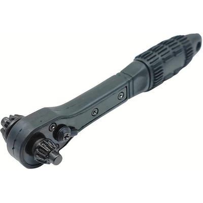 Clé de mandrin spéciale pour perceuse électrique Économie d'effort 2-en-1 Cliquet Démontage rapide Clé à trois mors Accessoire pour perceuse pistolet noir