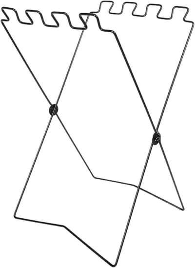 Vuilniszakstandaard - Afvalhouder - Afvalbeheer Buiten - Opvouwbaar en Draagbaar - 56 x 32 cm - Zwart