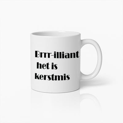 Brrr-illiant Kerstmok – Leuke Feestelijke Tekst "Brrr-illiant Het Is Kerstmis" – Perfect Cadeau Voor De Feestdagen
