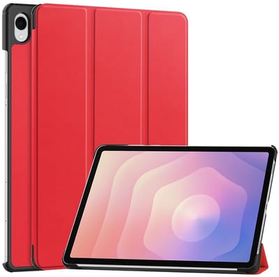 Coverup Tablethoes geschikt voor Samsung Galaxy Tab S11 Hoesje - Tri-Fold Book Case met Wake/Sleep - Rood