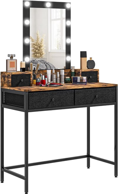 HOMCOM Kaptafel - Spaanplaat - 90x40x148cm - Bruin