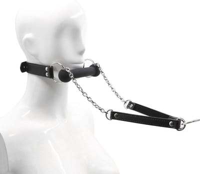 Banoch - Horsing around bit gag - siliconen paardenbit met leidsel - pony play