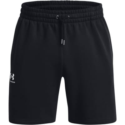 UNDER ARMOUR - Essential Fleece Shorts-blk - Sportbroek heren - Zwart
