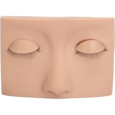 Wimper Oefen Mannequin Gezicht Silicone Wimper Mannequin Hoofd met Dubbele Lagen Vervangbare Oogleden natuurlijk