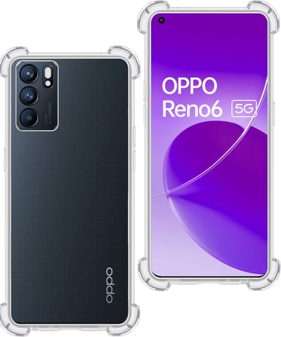 Hoesje Geschikt voor OPPO Reno 6 - Sterk & Shockproof - Siliconen Case - Back Cover - Telefoon Hoes Shock Proof - Transparant