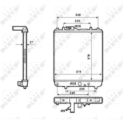Radiator, motorkoeling NRF 53862