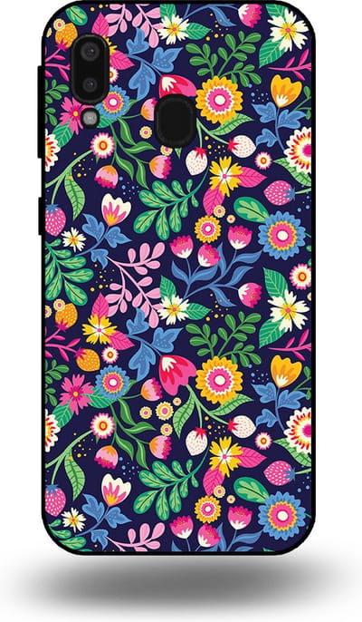 Smartphonica Telefoonhoesje geschikt voor Samsung Galaxy A20E met bloemen opdruk - TPU backcover case flower design geschikt voor Samsung Galaxy A20e
