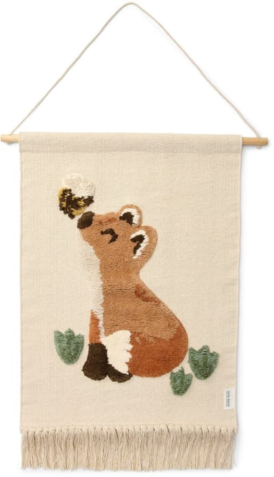 Wandkleed vos - Wit - Forest Friends