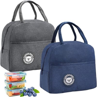 Thijox - 2 Draagbare Lunchtassen voor Volwassenen - Kleine Koeltas 7L - Thermotas met Folievoering - Ideaal voor Werk, School, Picknick, Reizen - Mari