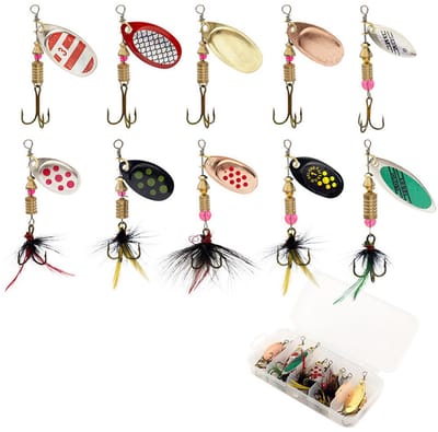 Kunstaas set (Set C) - 10 Stuks - pluggen met haak - Kunstaas - Jerkbaits - Crankbaits - Rubberen vis - Visaas - Zacht Kunstaas - Alle type roofvis - Visaas Zeevissen Set - Rubberen Vissen Met Jigkop - Voor snoek, baars, snoekbaars, vissen
