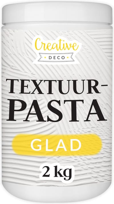 Creative Deco Structuurpasta Fijnkorrelig 2 kg | Witte Fijne Pasta voor Kunstprojecten voor Acrylverf Eenvoudig te Gebruiken met een Spatel Voor 3D-effecten, Structuren, Texturen
