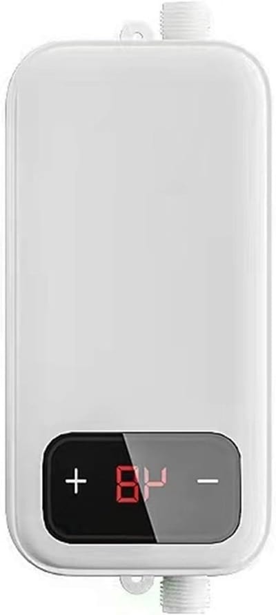 Tankless Water Heater - Instant Heater - Direct Heating - No Waiting Required - 16.8cm - White