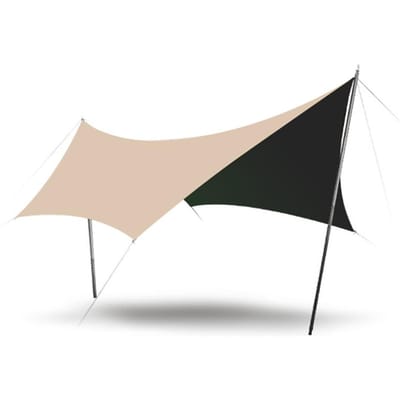 Auvent de jardin extérieur imperméable en tissu Oxford, pare-soleil de protection contre les ultraviolets papilionaceous beige
