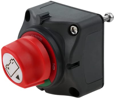 Accu-scheidingsschakelaar voor voertuigen en campers, 12V-48V, met doodmannschakelaar