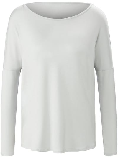 Shirt ronde hals en lange mouwen Van Peter Hahn grijs