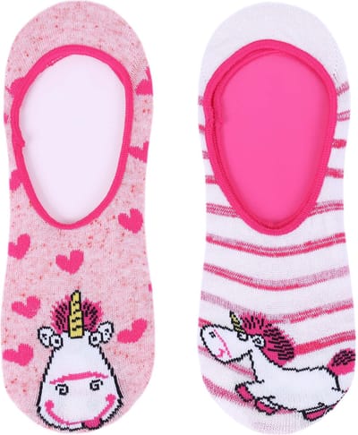 DESPICABLE ME UNICORN - Roze enkelsokjes voor dames - 2 paar