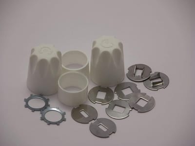 Radiatorklep Vervangingskappen - Klep Covers - Veiligheid Verhoging - Universele Montage - 3 x 6 x 6 cm - Wit