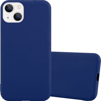Cadorabo Hoesje geschikt voor Apple iPhone 14 in CANDY DONKER BLAUW - Beschermhoes gemaakt van flexibel TPU silicone Case Cover