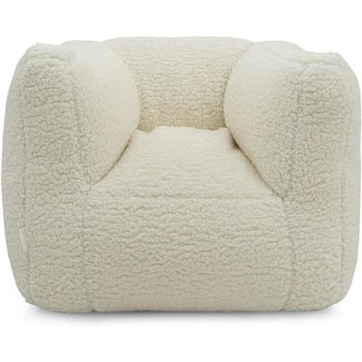 Fauteuiltje Beanbag Teddy cream white