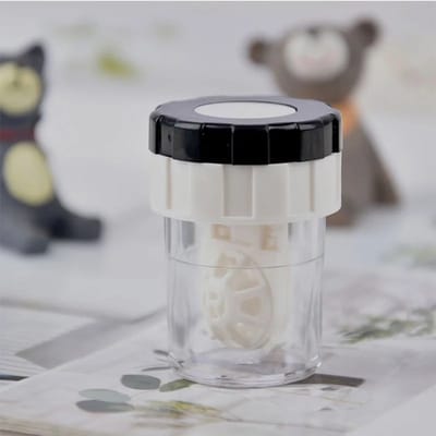 WiseGoods Premium Lensdoosje - Contactlenshouder & Reiniger - Draagbare Contactlens Reinigingscontainer - Reizen - Opbergdoosje