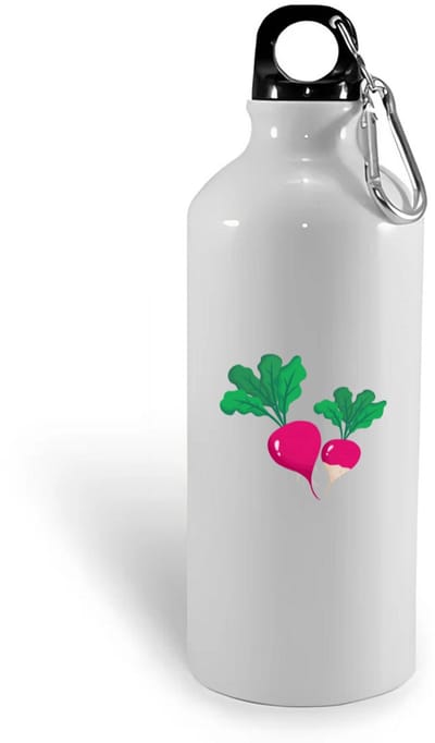 Hacebo® - radijs waterfles - Groente - Groente liefhebbers - Rode knol - gezond eten - water fles - 400ML