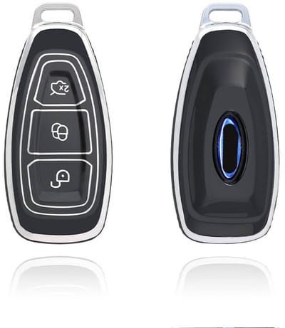 Autosleutel Hoesje geschikt voor Ford - Sleutelcover - TPU Cover Sleutelhoes - Accessoires - zwart