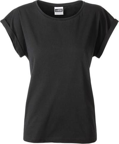 James and Nicholson Vrouwen/dames Casual T-shirt (Zwart)
