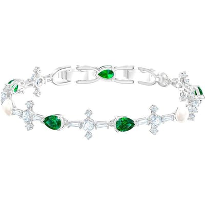 Swarovski Perfection Elegante Smaragd Parel Armband Damesarmband 5493102 Box (Random Color)
