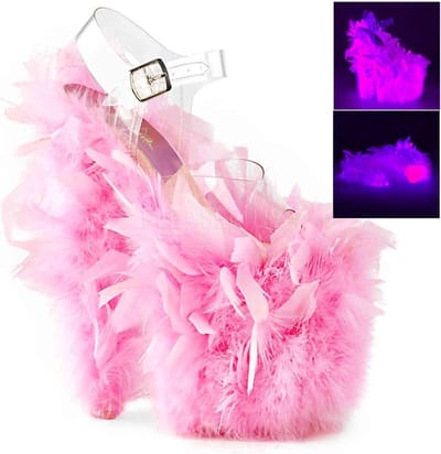 Pleaser - FLAMINGO-1021FS Plateau Laarzen, Paaldans schoenen - Paaldans schoenen - 41 Shoes - Zwart