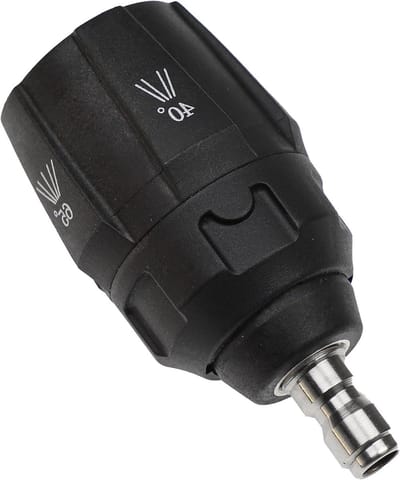 Spray Opzetstuk - Hogedruk Mondstuk - Intensief Reinigen - 5 Sprayhoeken Instelbaar - 9 cm Lengte - Zwart