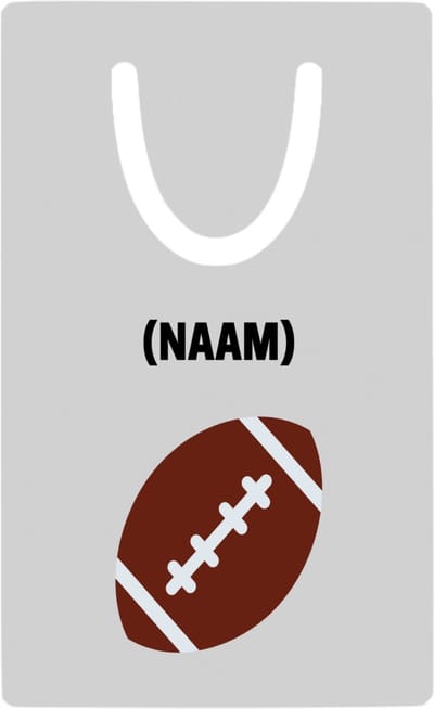 Hacebo® - Rugbybal met eigen naam metalen boekenlegger- Rugby - mensen die houden van rugby - gepersonaliseerde - sport - rugby liefhebbers - verjaardagscadeau - kado - gift - geschenk - verrassing Bladwijzer boekenleggers - 7.6 cm x 5cm