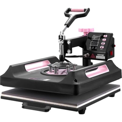 Machine de Presse à Chaud 8 en 1 15x15 po Presse pour Gobelets 30 oz T-shirts Noir