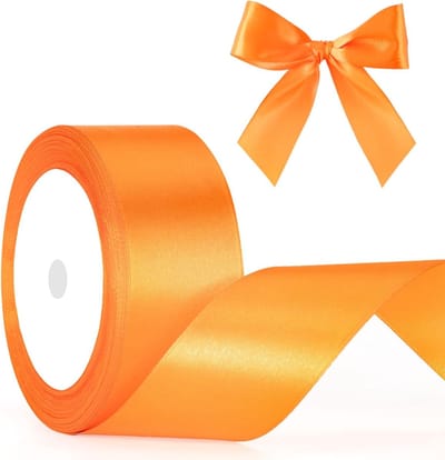 Oranje Satijnen Lint 40mm: Decoratief Cadeaulint, 22m Lint voor Creatieve Projecten, Versiering voor Cadeauverpakking en Knutselen