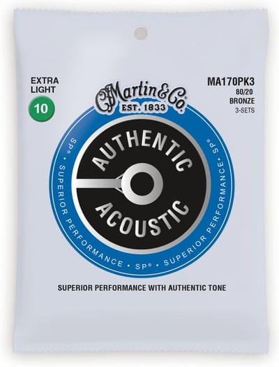 Martin MA170PK3 Snaren voor Akoestische Gitaar (10-47) Bronze, Extra Light 3-Pack