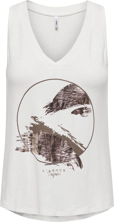 ONLY ONLLINNEA S/L ART TOP BOX JRS Dames T-shirt - Maat XS