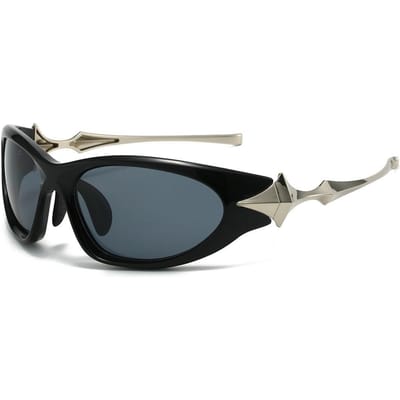 Lunettes de Soleil de Haute Qualité Y2K Punk Luxe Dégradé pour Femmes Nouveau Design Monture Étoile Tendance Décontracté pour Hommes Lunettes de Soleil UV400 as  picture