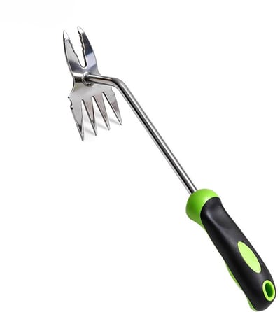 Onkruidverwijderaar - 2-in-1 Garden Weeder - Handmatige onkruidverwijderaar - ergonomische - Tuinonderhoud & Opruiming - Tuingereedschap - voor gazon, tuin en erf - groen