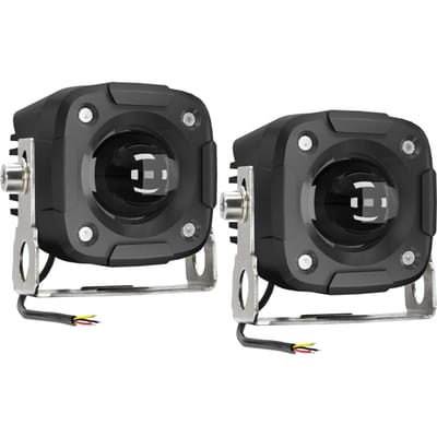 LED-rijverlichting voor motorfietsen, 60W 6000K3000K4500K superheldere spotlights met montagebeugels 2 Pack zwart