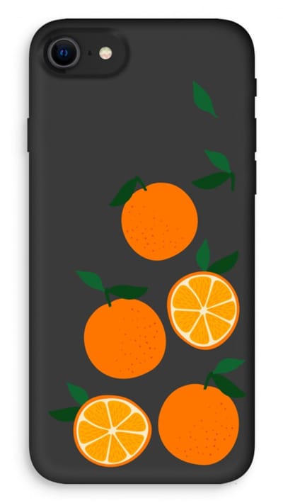 Case Company® - Hoesje geschikt voor iPhone SE 2020 hoesje - Will you be my clementine - Biologisch Afbreekbaar Telefoonhoesje - Bescherming alle Kanten en Schermrand