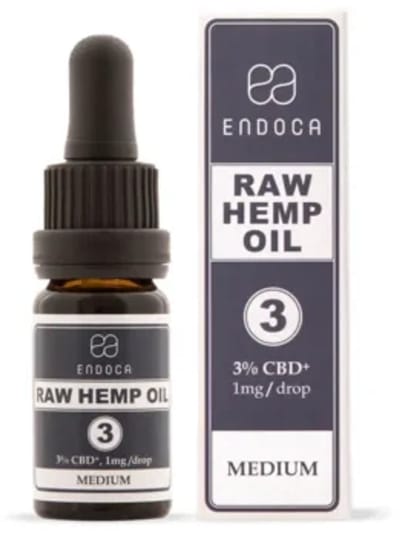 Endoca CBD Olie Raw CO2 Extractie 3% CBD 10ml