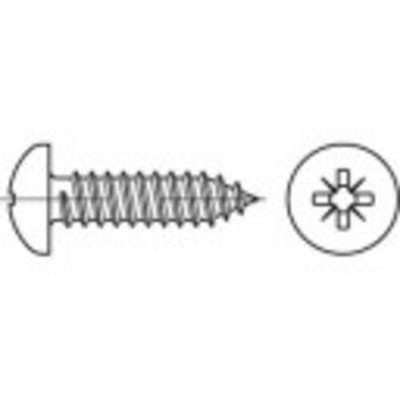 TOOLCRAFT 147615 Lenskop-plaatschroeven 3.9 mm 32 mm Kruiskop Pozidriv Staal Galvanisch verzinkt 100 stuk(s)