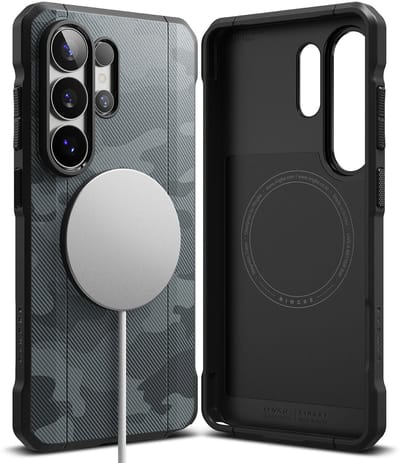Ringke Onyx Alpha Magnetic | Hoesje Geschikt voor Samsung Galaxy S26 Ultra | Compatibel met MagSafe / Qi2 | Stevige Back Cover TPU | Schokbestendig | MIL-STD810G-516.6 | Camo Zwart