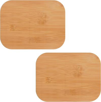Set van 2 Rectangulaire Houten Vervangdeksels met Siliconen Ring, Luchtdichte Deksel voor Glazen Potten en Voedselopslag, Geschikt voor Diverse Containers