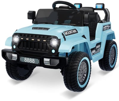 Danky Auto - Elektrische Kinderauto 12V - Blauw - 2.4G Afstandsbediening - Bluetooth & Muziek - LED Koplampen - 3-6j
